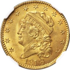 1818 BD-2 Five Dollar, MS64