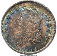 1822/1 Half Dollar O-101, R.1, MS65+ PCGS. CAC