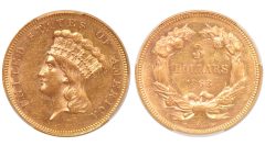 1863 $3 obverse and reverse