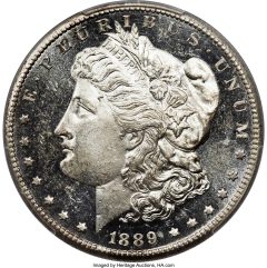1889-CC Morgan Dollar deep mirror