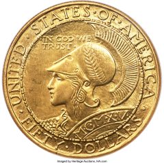 1915-S Panama-Pacific Fifty Dollar, MS64