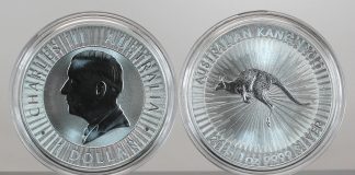 Australian Bullion Sales Mixed in June and First Half, Perth Mint Reports 2025 Australian Kangaroo 1oz Silver Bullion Coins - Obverse and Reverse