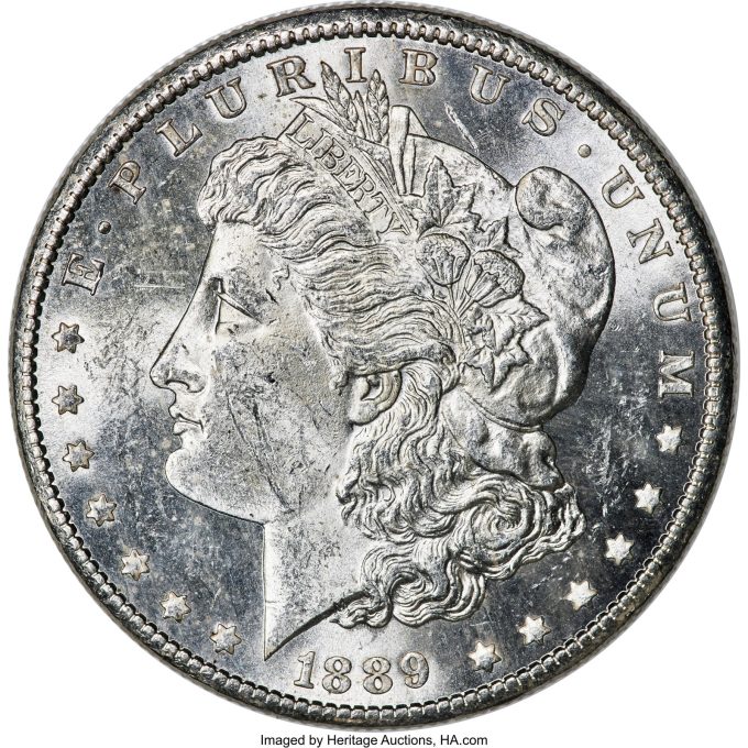 1889-CC $1 MS61 PCGS. VAM-2