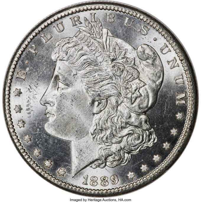 1889-CC $1 MS64+ PCGS. VAM-5A