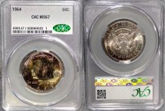1964-CAC-KENNEDY-MS67-OBV-AND-REV