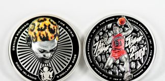 Legal Tender Dennis Rodman Silver Trading Coin for ANA Show 2025 Celebrity Mint Dennis Rodman trading coin