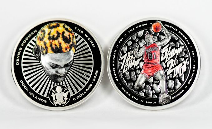 2025 Celebrity Mint Dennis Rodman trading coin