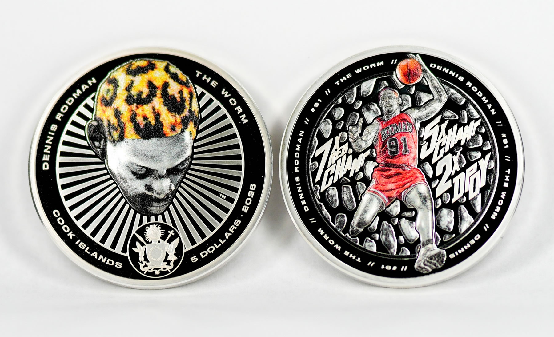 Legal Tender Dennis Rodman Silver Trading Coin for ANA Show