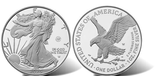 2025-W Proof Laser Engraved American Silver Eagle - obverse and reverse
