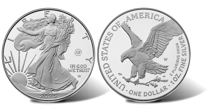 2025-W Proof Laser Engraved American Silver Eagle - obverse and reverse