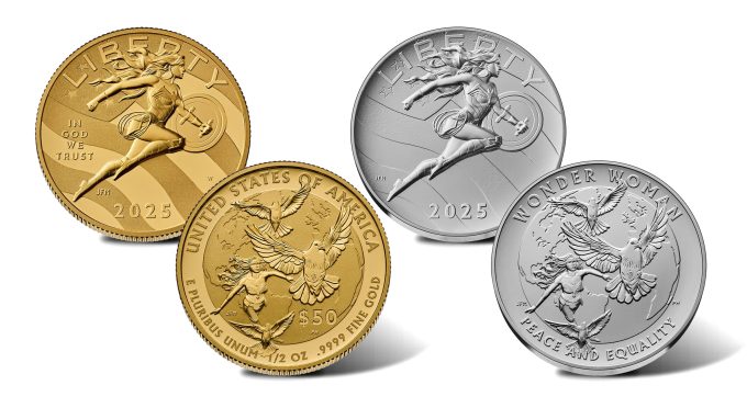 2025 Wonder Woman Gold Coin and Silver Medal - Obverses and Reverses