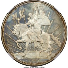 Estados Unidos silver Proof Essai Caballito Peso 1909 PR66 Cameo NGC