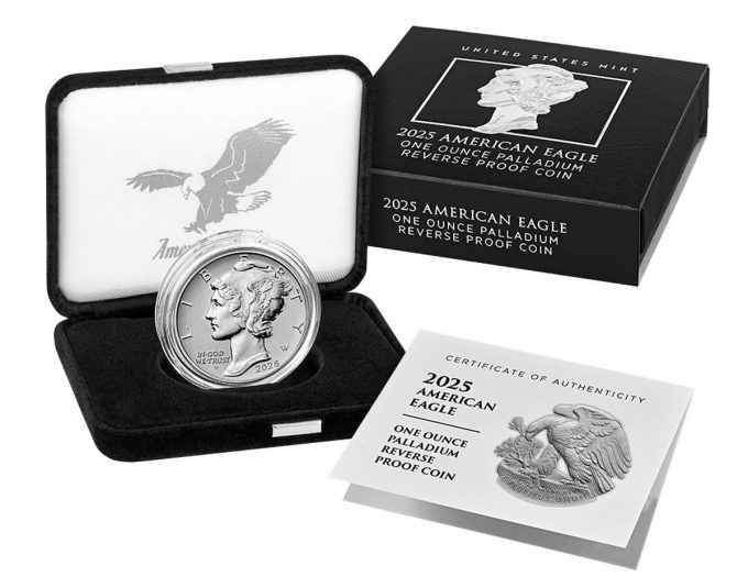 Mint product image 2025-W $25 Reverse Proof American Palladium Eagle