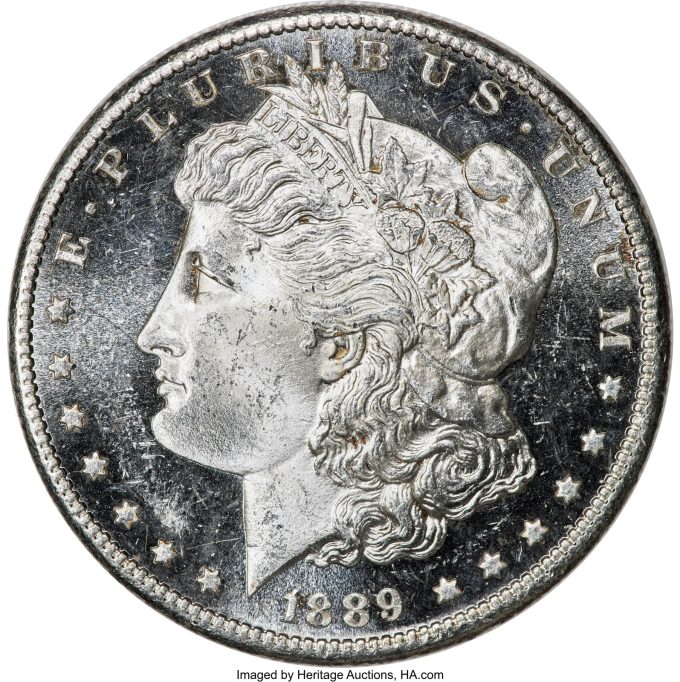 1889-CC Dollar MS64 Deep Mirror Prooflike PCGS. VAM-3