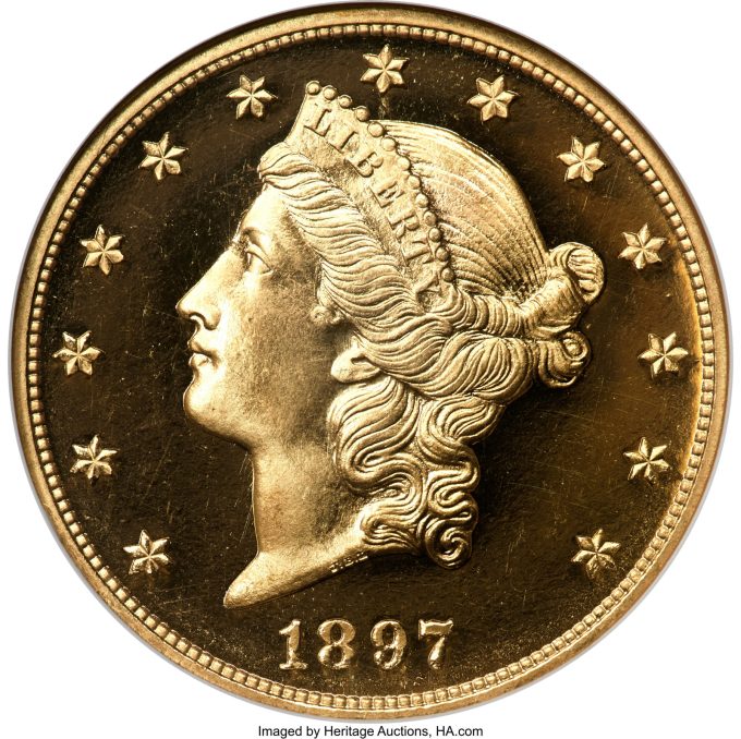 1897 $20 JD-1, R.5, PR66 Deep Cameo PCGS. CAC