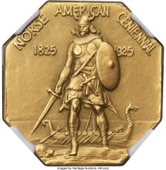 1925 Norse-American Centennial Gold Medal, PR65
