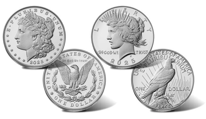 2025-S Proof Morgan and Peace Silver Dollars