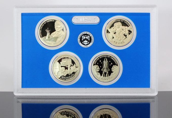 CoinNews photo 2025 proof American Innovation dollars in lens