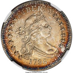 1796 B-2 Quarter, MS64 CAC