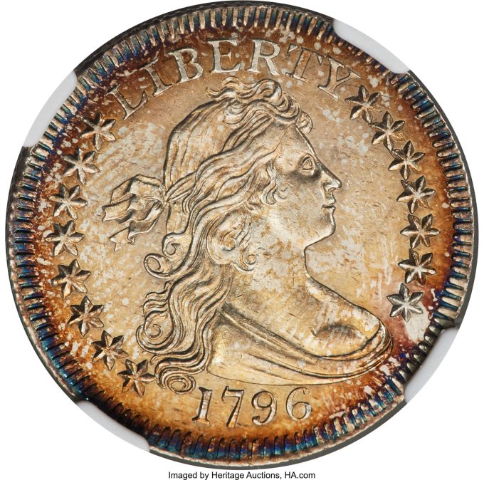1796 B-2 Quarter, MS64 CAC