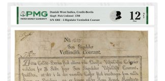 PMG-Certified Scandinavian Paper Money Rarities Highlight Stack’s Bowers’ Oct. 28 Sale 1799 5 Rigsdaler Vestindisk Courant graded PMG 12 Fine NET
