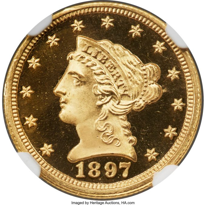 1897 Quarter Eagle, PR68★ Ultra Cameo