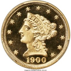 1900 Quarter Eagle, PR68 Deep Cameo