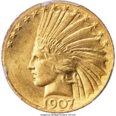 1907 Wire Rim Indian Eagle, MS64