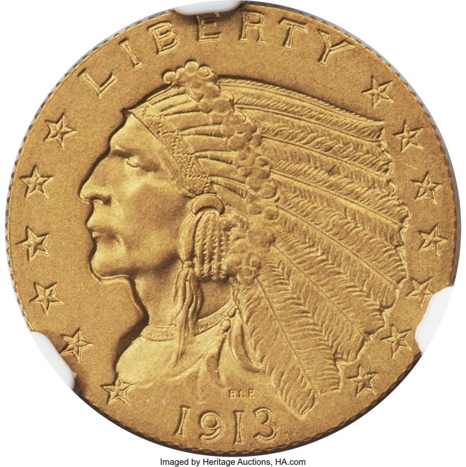 1913 Indian Quarter Eagle, PR67