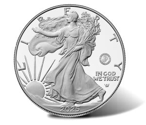 2025-P Proof American Silver Eagle - Marine Corps privy mark