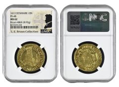 Denmark 1612 Rose Noble graded NGC MS 62
