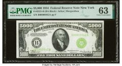 Fr. 2221-B $5,000 1934 Federal Reserve Note. PMG Choice Uncirculated 63