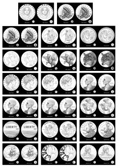 Obverse Candidate Designs 2027 American Liberty Coin and Medal