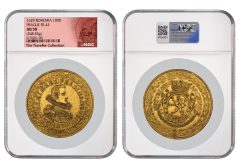 Bohemia 1629 Prague 100 Ducats graded NGC AU 58