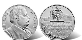 US Mint Sales: Taft Silver Medal Opens at 10,596 to Top the Week William H. Taft Presidential Silver Medal - Obverse and Reverse