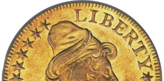 Jacobson Collection of Early Half Eagles Set for Heritage’s Jan. 8 FUN Auction 1795 BD-13 Heraldic Eagle Five, MS62 PCGS HBJ-207