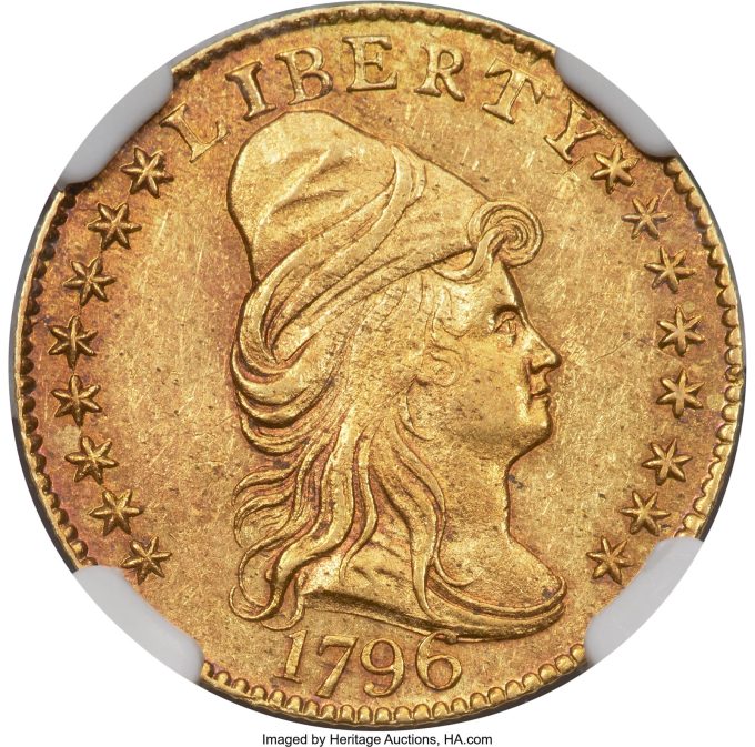 1796 BD-3 With Stars Quarter Eagle, MS62