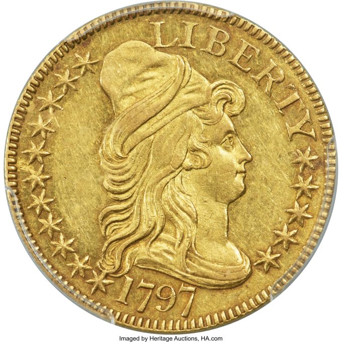 1797 BD-4 Half Eagle, AU58+