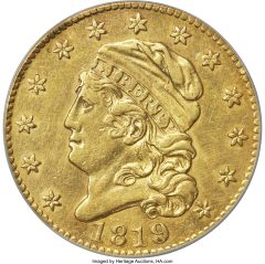 1819 ‘BD-3’ Half Eagle, AU Details