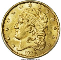 1834 BD-4 Half Eagle, MS64+ CAC