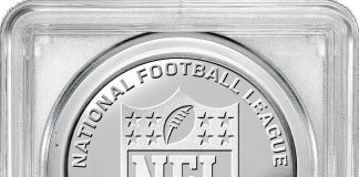 NFL-Licensed Silver Rounds Launch With Hall of Fame Autographs and PCGS Certification The front of a PCGS-certified NFL round