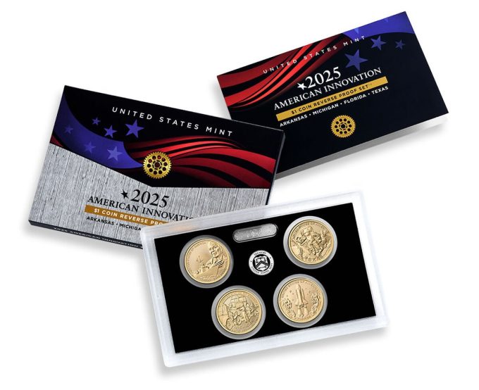 U.S. Mint image of the 2025 American Innovation $1 Coin Reverse Proof Set