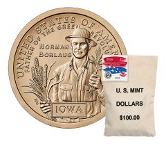 Bag of 2026-D American Innovation Dollars for Iowa