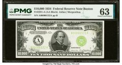 Fr. 2231-A $10,000 1934 Federal Reserve Note. PMG Choice Uncirculated 63