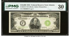 Fr. 2231-F $10,000 1934 Federal Reserve Note. PMG Very Fine 30