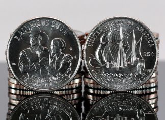 US Mint Sales: Mayflower Compact Quarters Sell Fast, Platinum Eagle Ranks Second CoinNews photo 1776-2026 Semiquincentennial Mayflower Compact Quarters