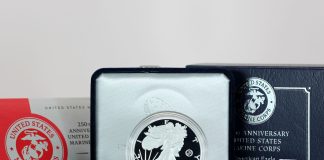 US Mint Sales: Marine Silver Eagle Surges as 2026 Coins Stay Scarce CoinNews photo 2025-P 250th Anniversary U.S. Marine Corps Proof American Silver Eagle