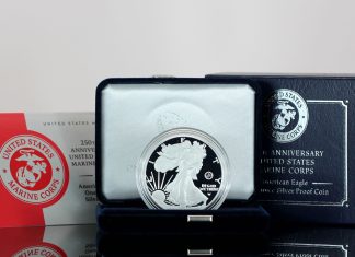 US Mint Sales: Marine Silver Eagle Surges as 2026 Coins Stay Scarce CoinNews photo 2025-P 250th Anniversary U.S. Marine Corps Proof American Silver Eagle