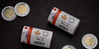 Royal Canadian Mint Marks 30 Years of the $2 Toonie Collector Edition $2 Special Wrap Roll 30th Anniversary of the Toonie