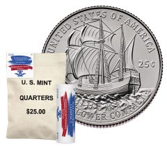 Mint image 2026 Semiquincentennial Mayflower Compact Quarter, Roll and Bag